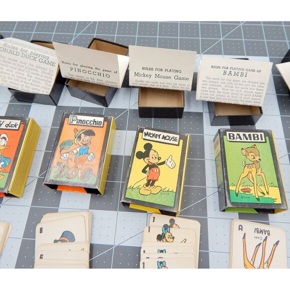Walt Disney Mickey Mouse Library of Card Games By Russell Mfg No. 146 B Vol 1-6 - Picture 5 of 10